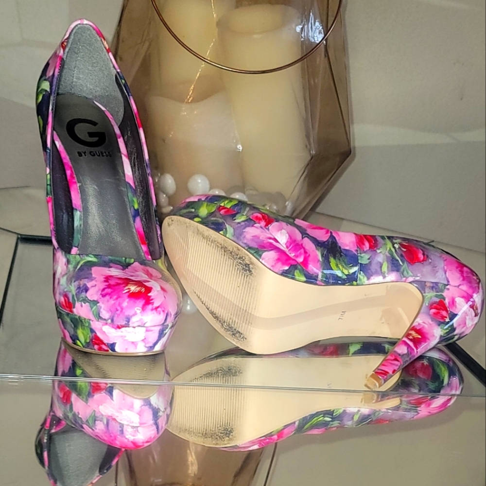 Roses pink stiletto heel